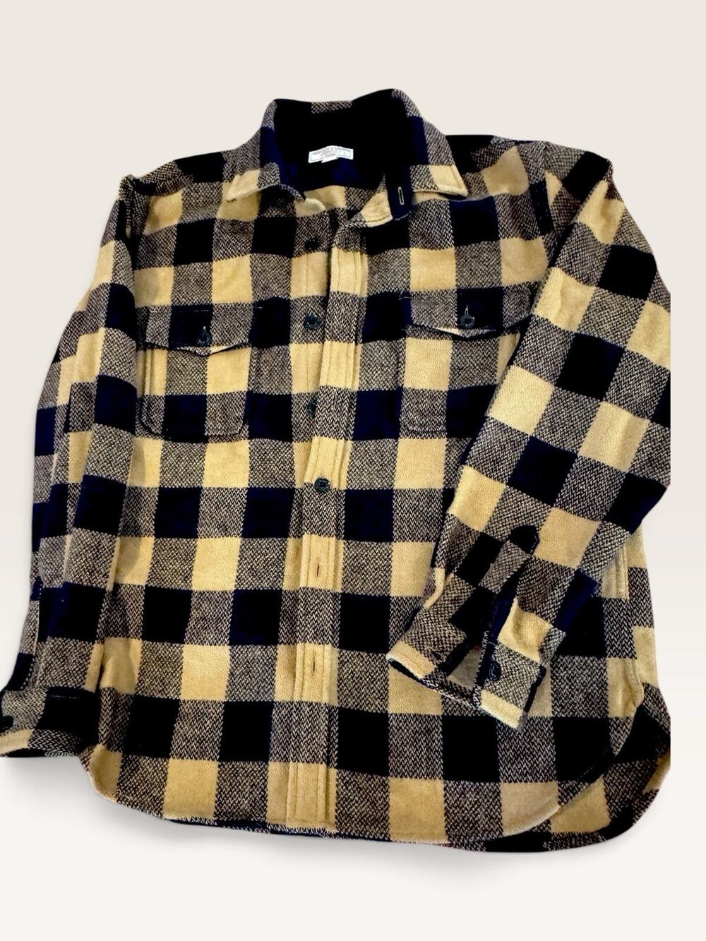 Wallace & Barnes Shirt Jacket Wool Blend Buffalo Check J.Crew Mens L